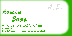 armin soos business card